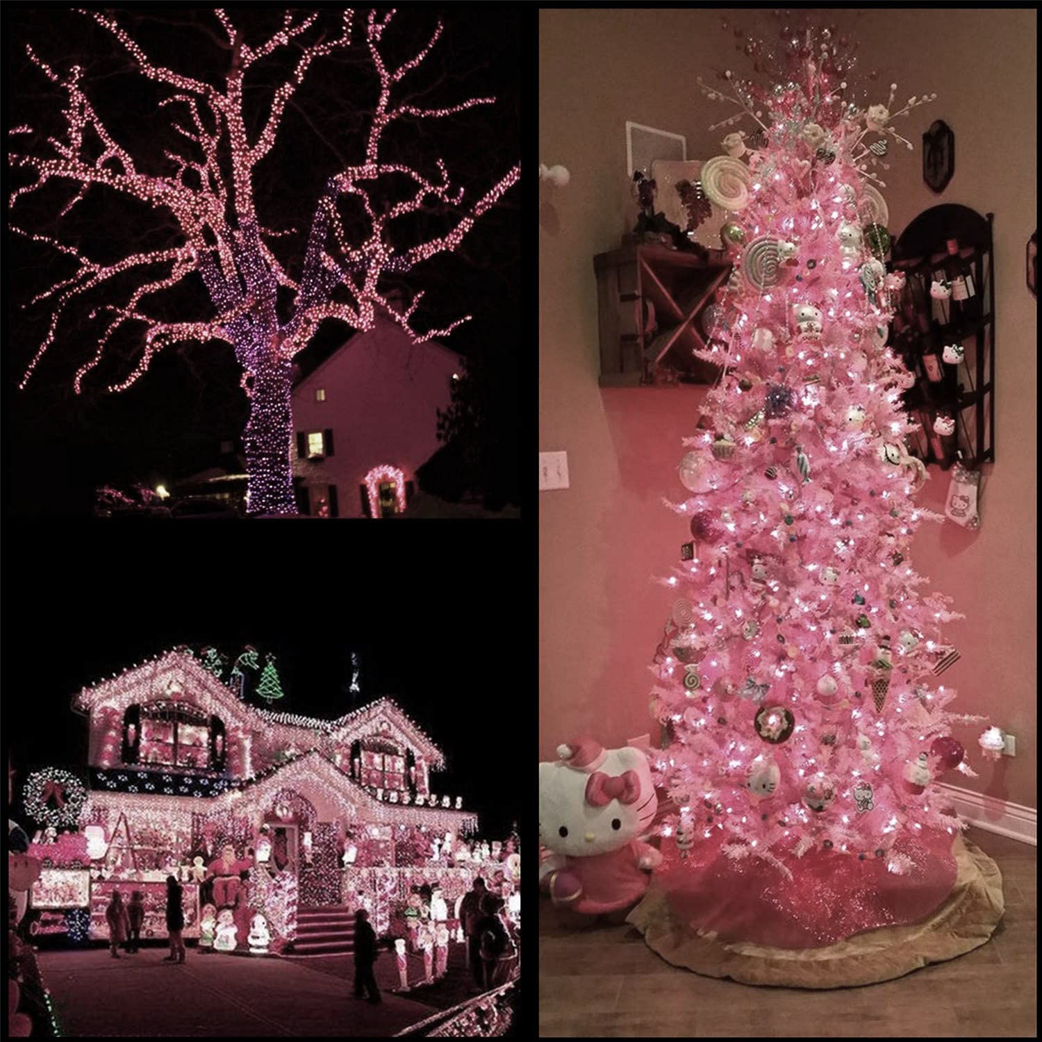 H HANSEL HOME Guirnalda Luces Led de Navidad Luces de Árbol de Navidad Uso Interior/Exterior IP44 Impermeable Cable Transparente (Luz Blanca, 100 Leds 5M) — view 15