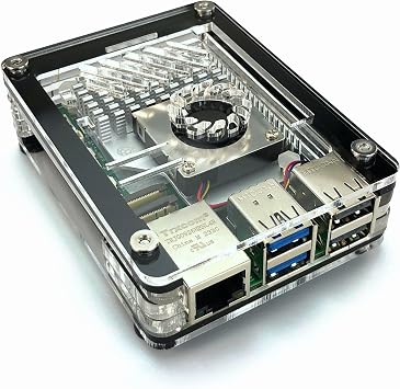 C4Labs Raspberry Pi5 Black Ice Case | Button for Power | Black Ice