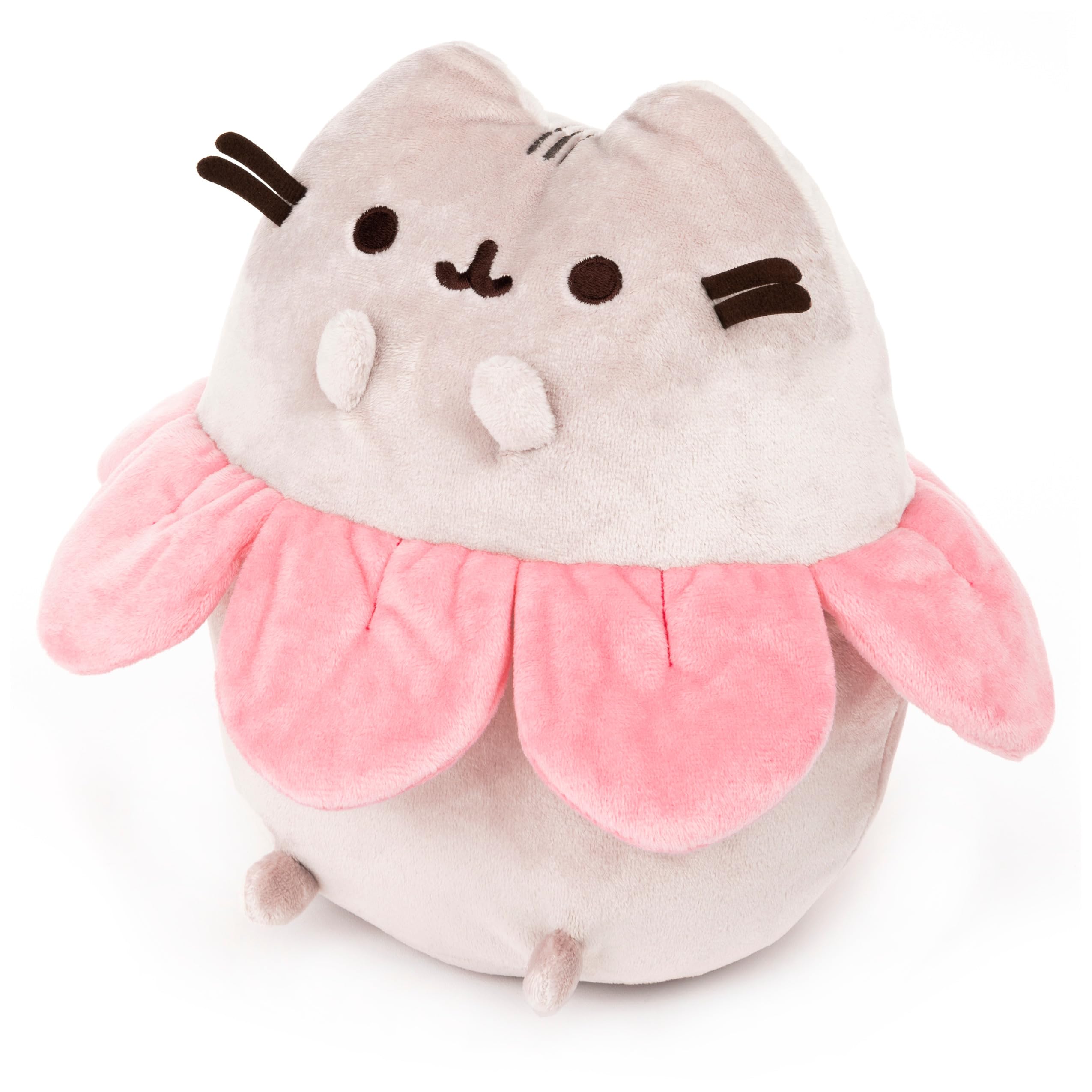 GUND Pusheen Pluszowe płatki kwiatów różowych dla kota, szary i różowy, 24 cm
