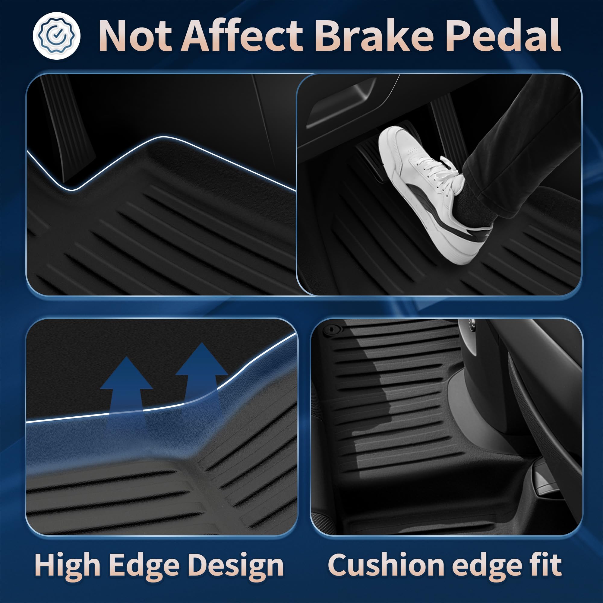 2026 Palisade Floor Mats Only Fuel 7-Seat All Weather TPE Cargo Mat with Backrest Mat for Hyundai Palisade — view 8