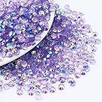 Vista 18 de 10000 diamantes de imitación de resina de 0.079 pulgadas con parte trasera plana, diamantes de imitación transparentes AB de color verde claro