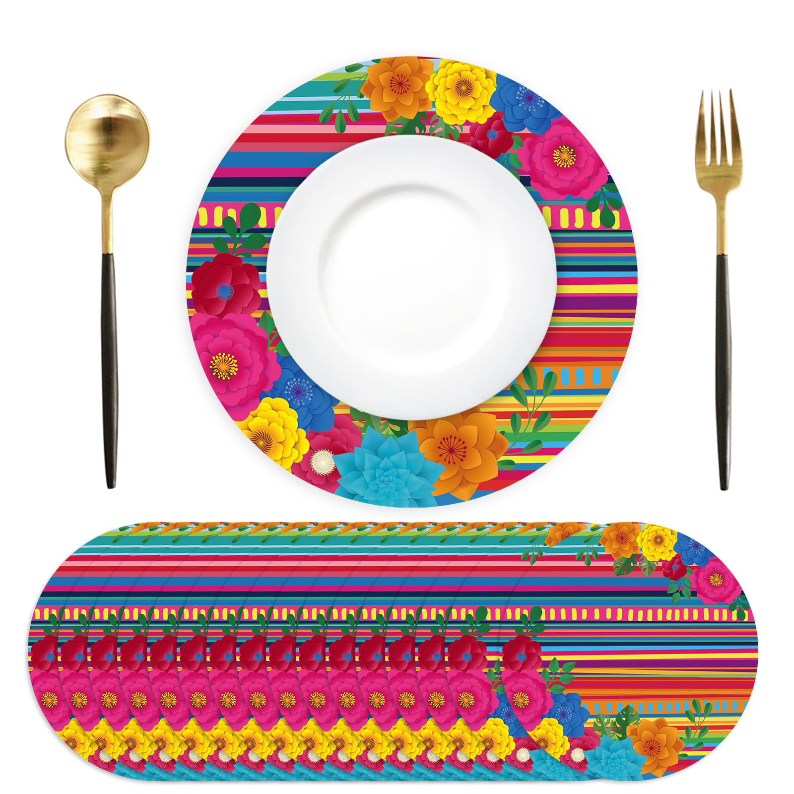 Set de table papier mexicain pour protéger la table des taches