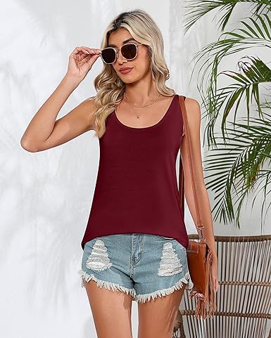 トップス wet tank 2 Huukeay 2 Pack Women Loose Fit Tank Tops, Racer Back