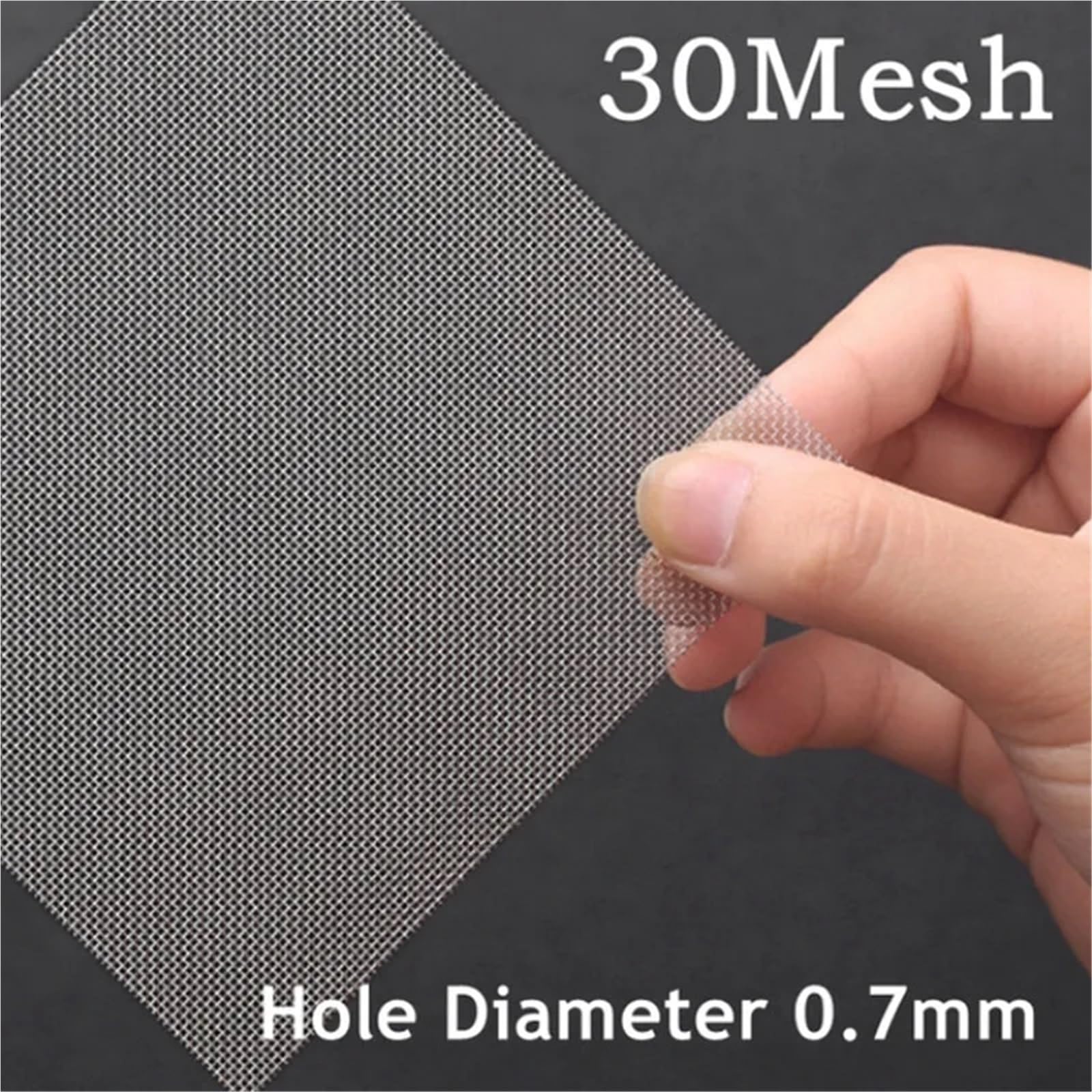 Tamiz para harina, Tamiz de harina 1 pieza 411-500 malla 304 filtro acero inoxidable metálica frontal reparación fijación filtración tejida(30mesh 50x50cm 1pcs)