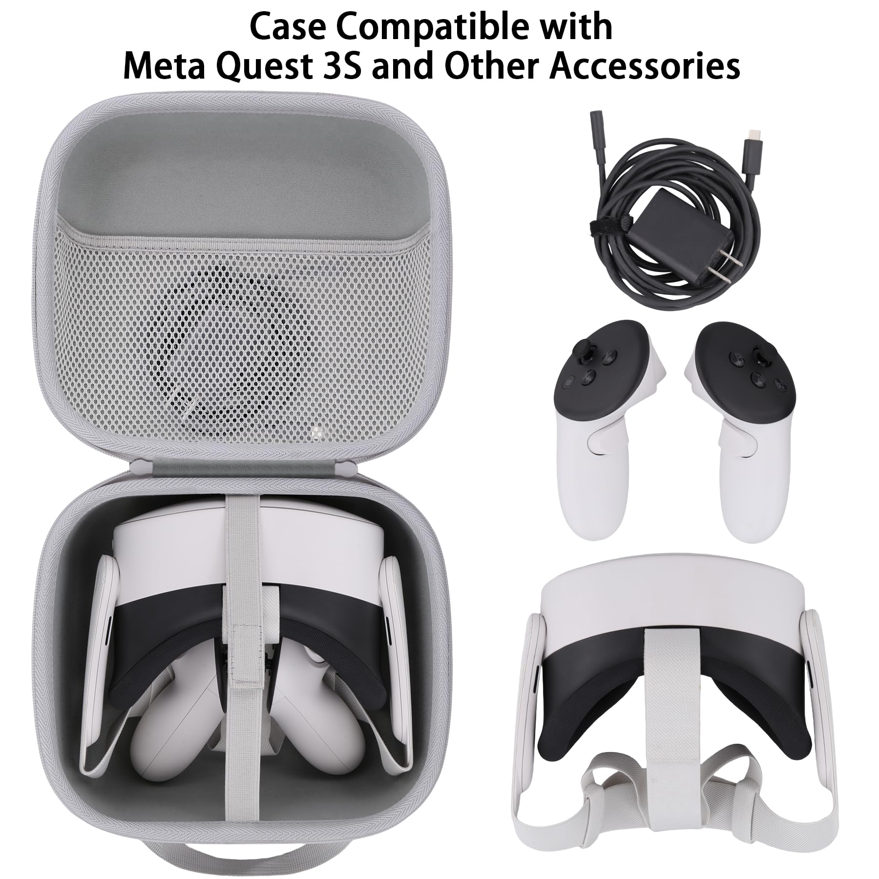 co2CREA Duro Viaggio Caso Copertina per Meta Quest 3S Headset VR