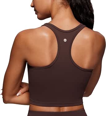 CRZ YOGA Butterluxe Racerback Crop Tank Top for Women