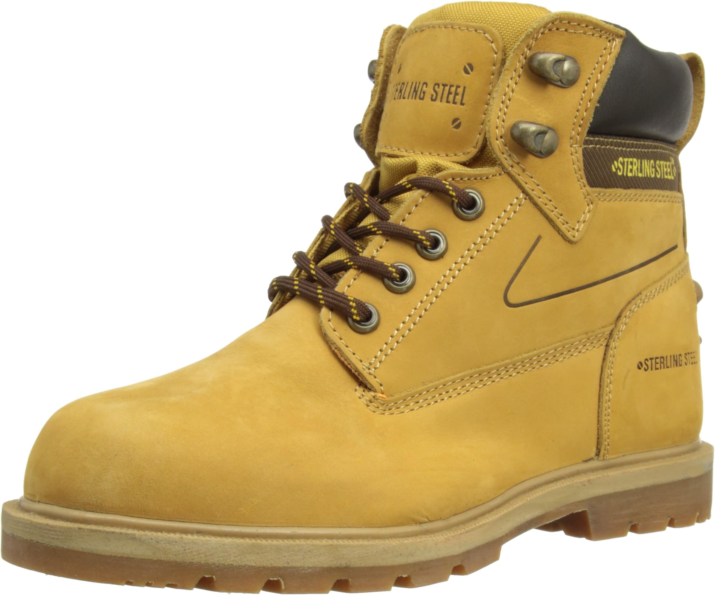 Sterling SafetywearSterling Steel Unisex-Adult SS802SM Safety Boots Wheat 4 UK Wide