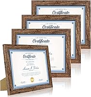 Vista 134 de Juego de 4 portarretratos de 4 x 6 pulgadas, hechos de vidrio real y marco de madera gris, exhibición en pared o mesa, para fotos de 3.5 x 5