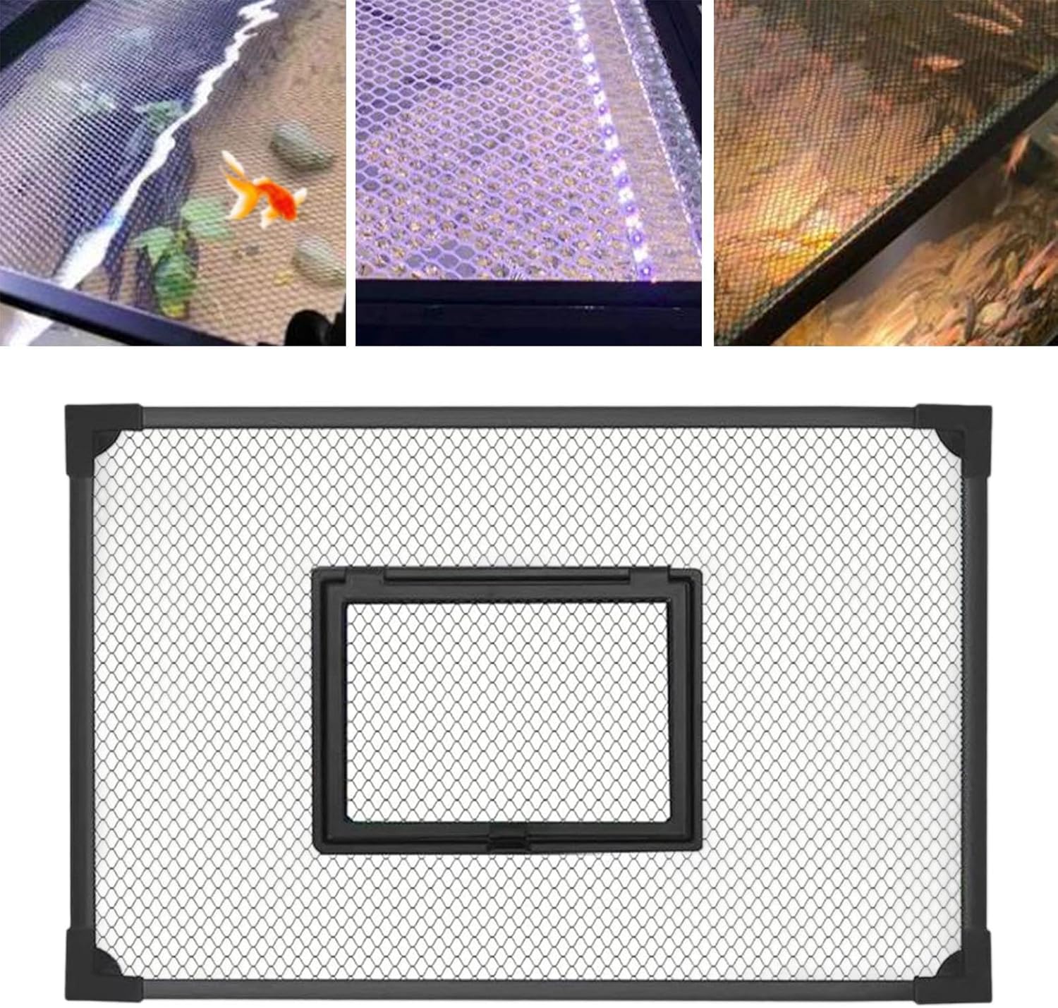 Tank Lid Cover Aquarium Screen Assembly Easy Installation Replacement Aquarium Hood Tank Lid, 60cmx45cm