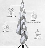 Vista 29 de Utopia Towels 4 Pack Cabana Stripe Beach Towel, 30 by 60 Inches, Oversized 100% Ring Spun Cotton Pool Towels, Highly Absorbent Quick Dry Bath Towels