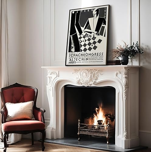 Miniatura 4 de Poster Master Póster vintage de torneo de ajedrez - Impresión retro de ajedrez - Arte deportivo - Arte alemán - Regalo para él y ella - Gran