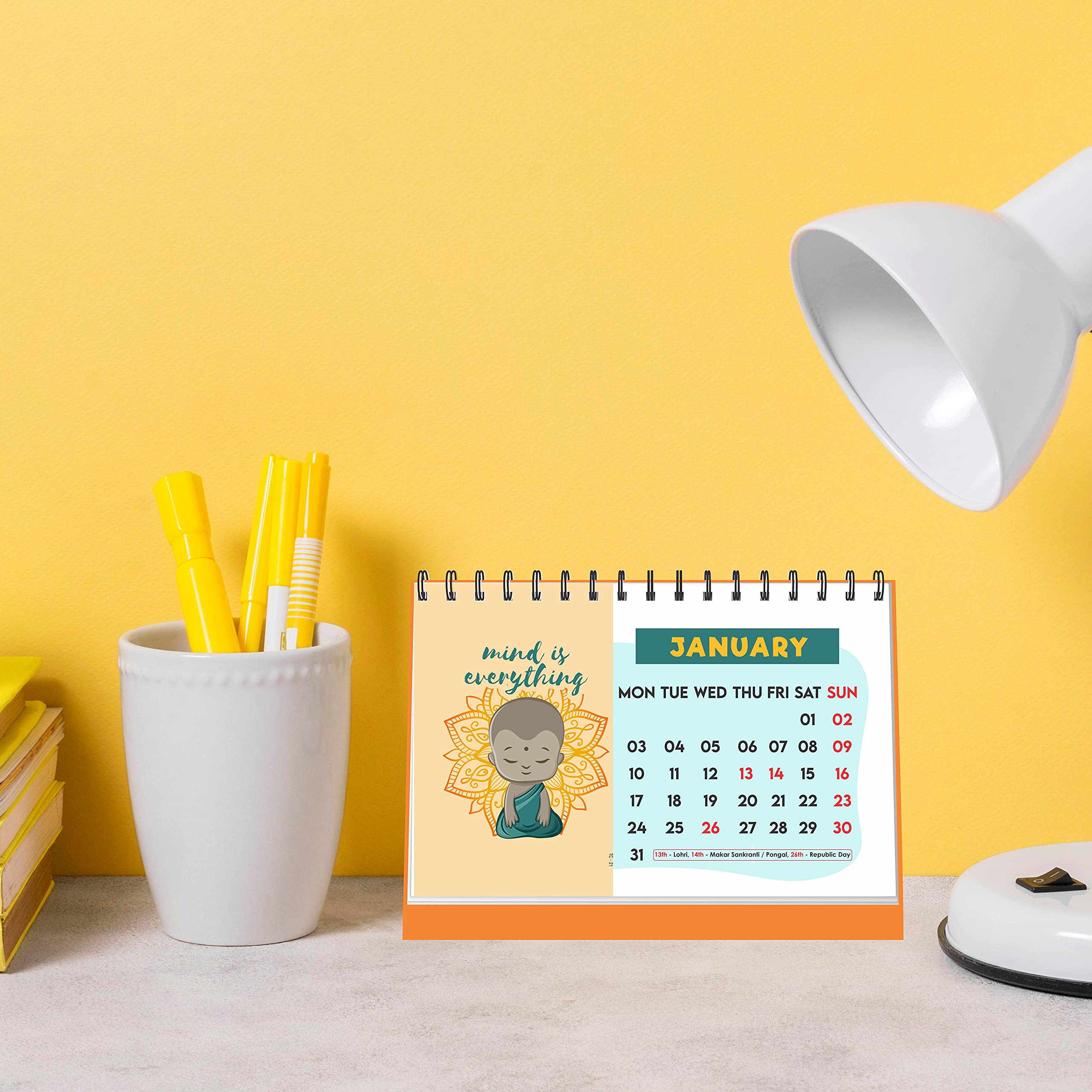 Buy ESCAPER Mind is Everything Designer Calendar 2022 Desk Motivational