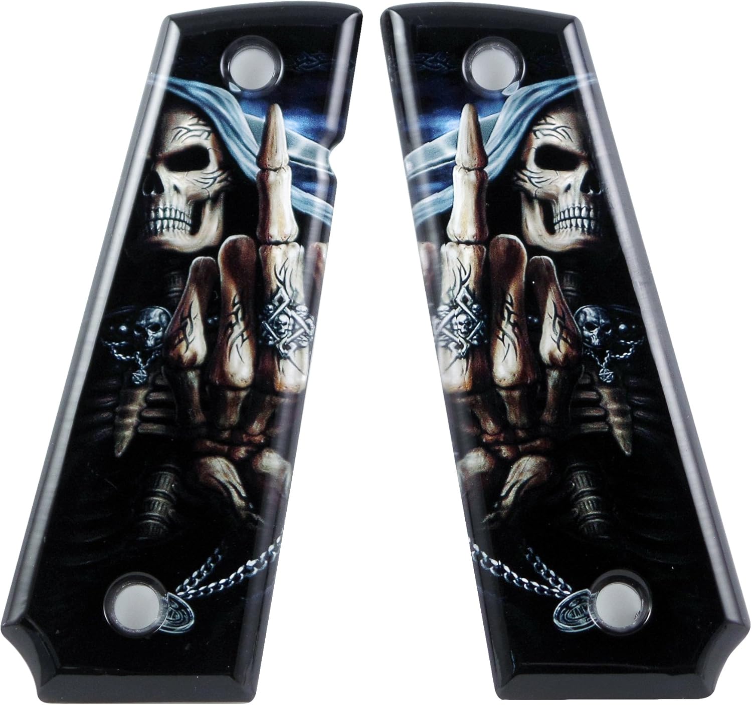 Custom 1911 A1 Full Size Reaper SPD Acrylic Grips