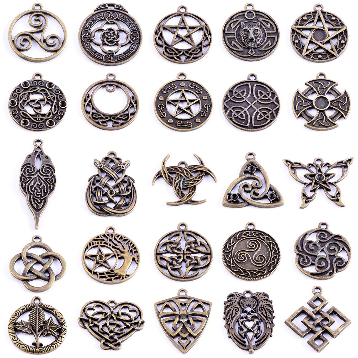 Michelle Queen Celtic Cross Charms for Jewelry Making Pack of 25