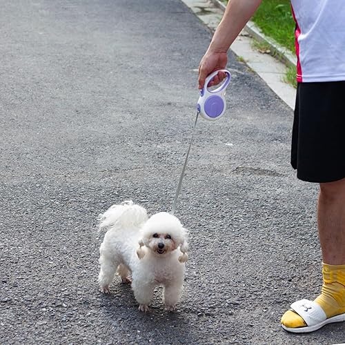Miniatura 6 de Correa retráctil resistente de 16 pies para perros, correa de paseo para perros con asa antideslizante, dispensador, bolsas de basura, freno con una