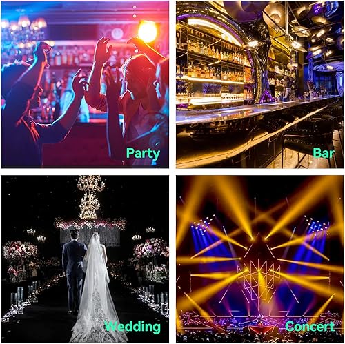 Miniatura 9 de Cabeza móvil DJ luz 19x15W LED escenario luces Zoom Beam Wash RGBW círculo control con sonido DMX512 activado para fiestas, espectáculo en vivo,