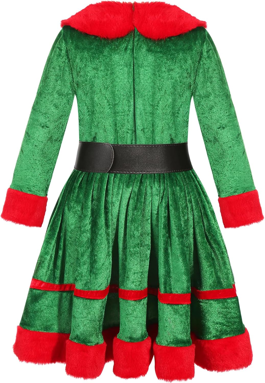 sizgaroot elf costume for girls kids christmas elf dress outfit red 7-8 years