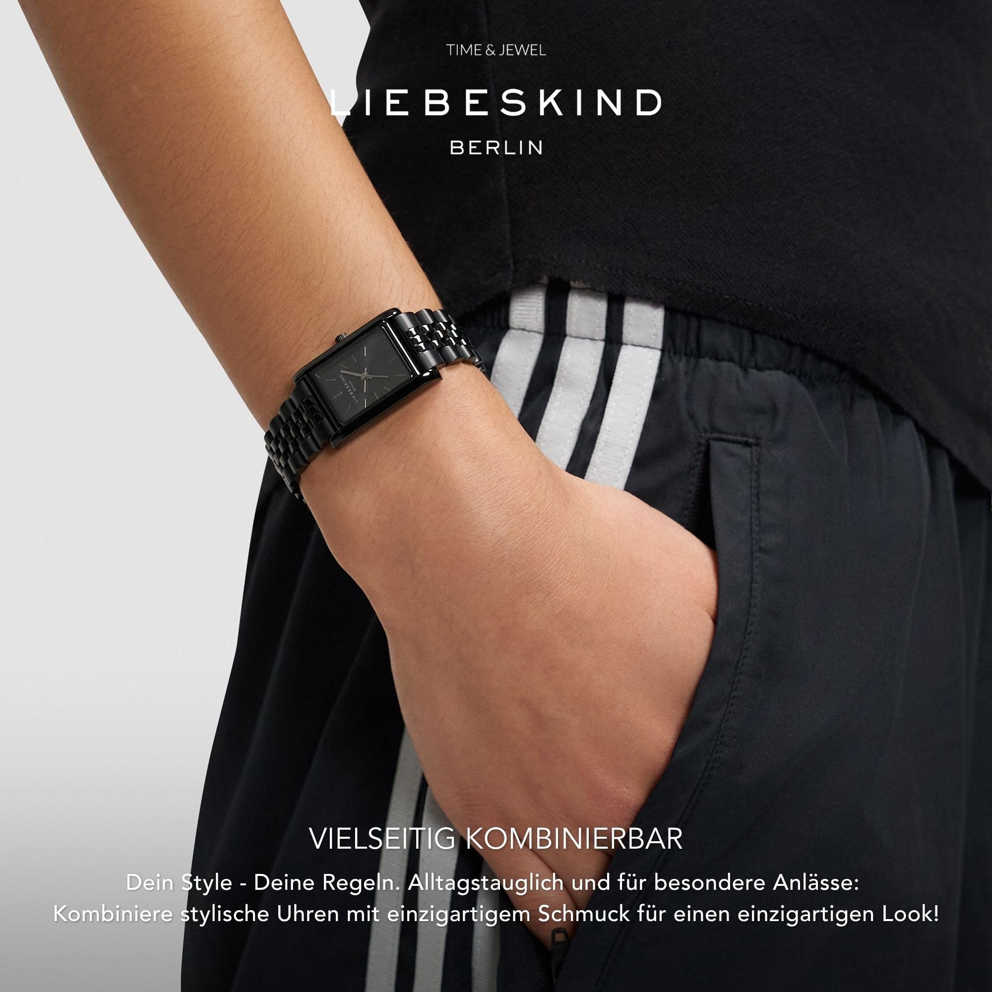 Liebeskind Berlin Damen Armbanduhr – Vintage Quarzuhr 21 x 31,5 mm – Rechteckiges Gehäuse – Edelstahlarmband – 3 ATM wasserdicht – Perfekt für den Alltag