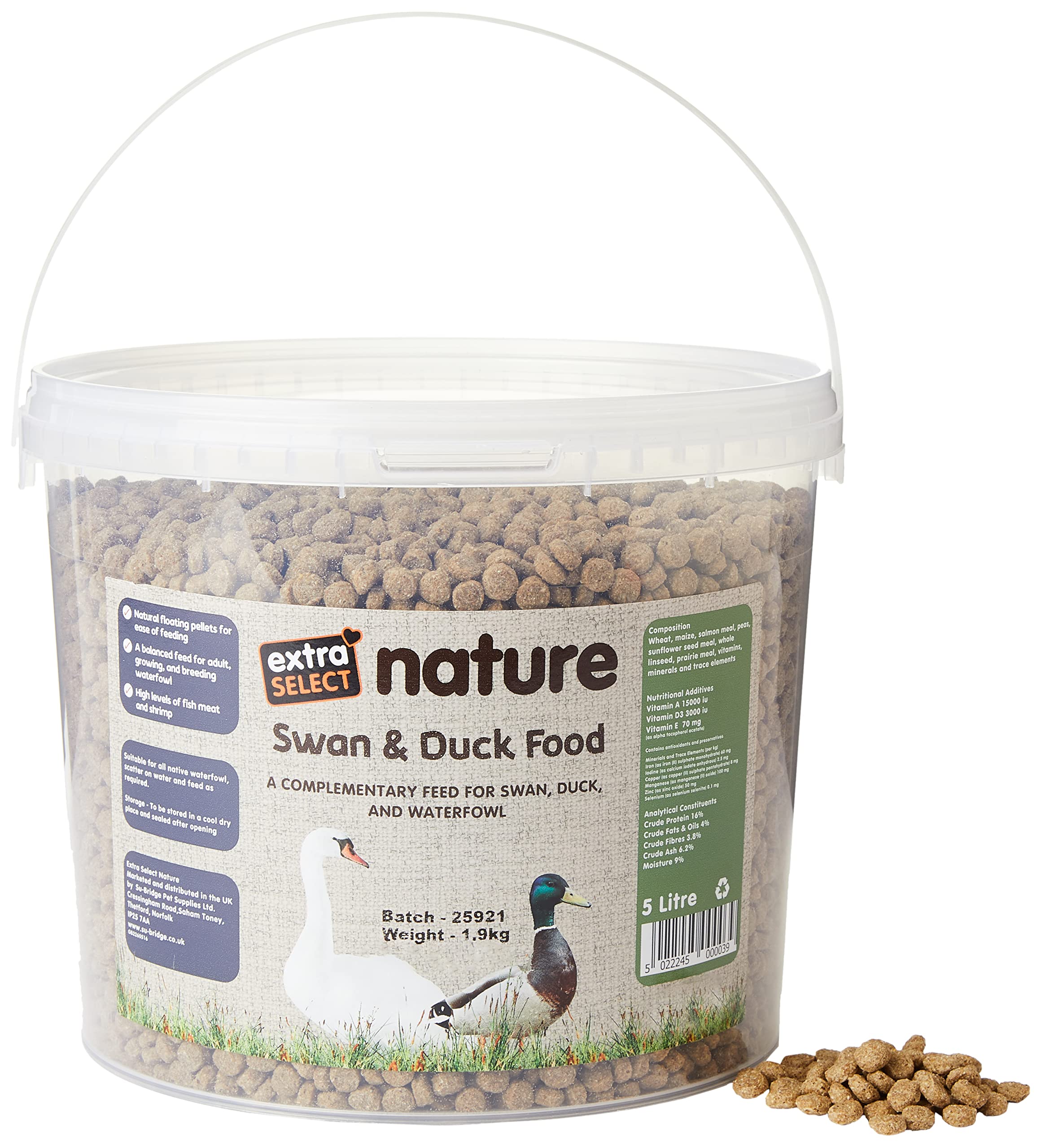 Extra Select Premium Floating Swan and Duck Feed, 5 Litre Buy Online