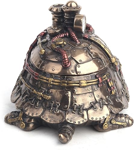 Miniatura 5 de Veronese Design Caja de baratijas de tortuga steampunk increíblemente detallada