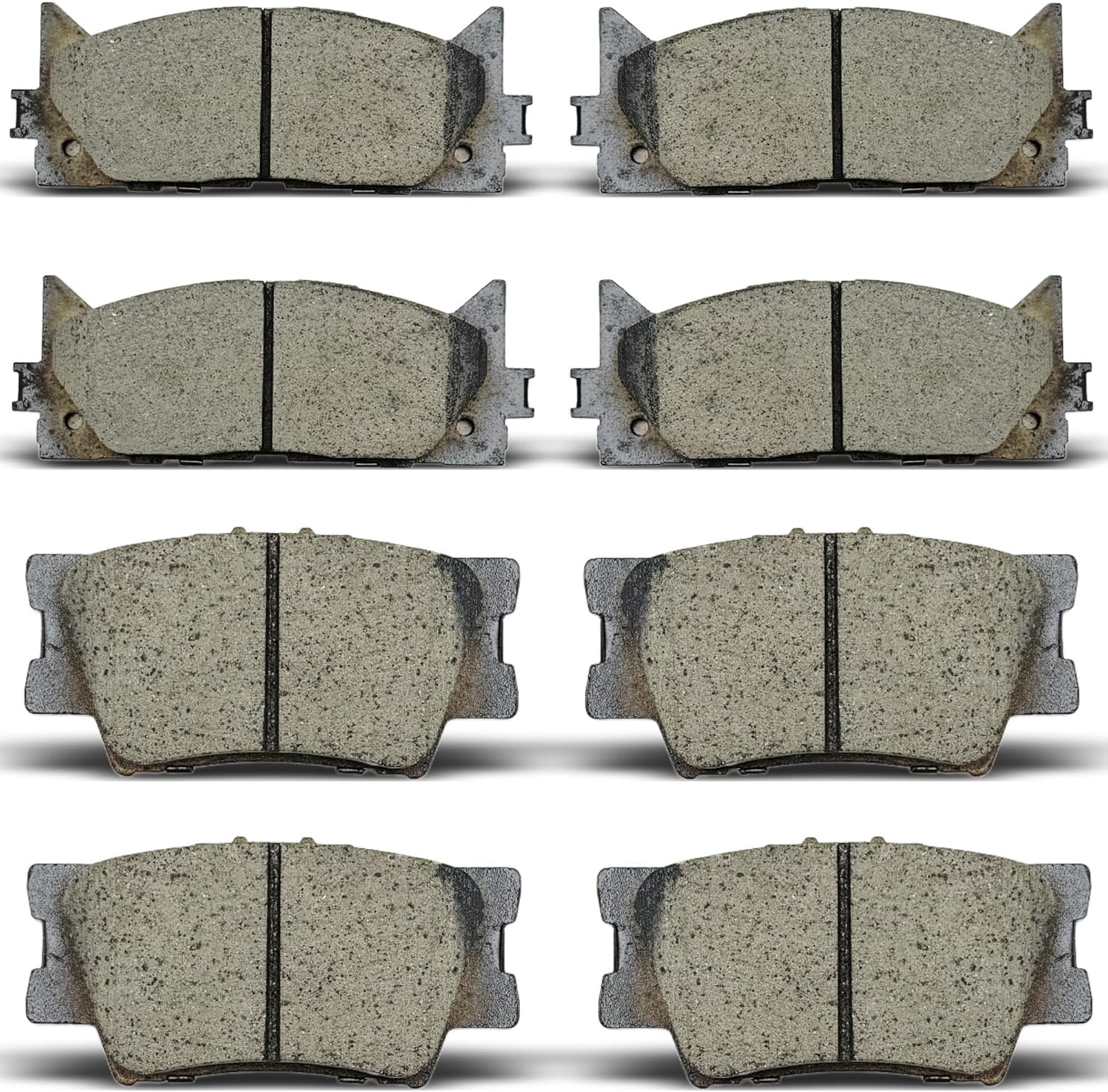 8pcs Ceramic Front Rear Brake Pads fit for LEXUS ES300h 2013-2018,LEXUS ES350 2007-2018,TOYOTA Camry 2007-2017,TOYOTA Avalon 2008-2018