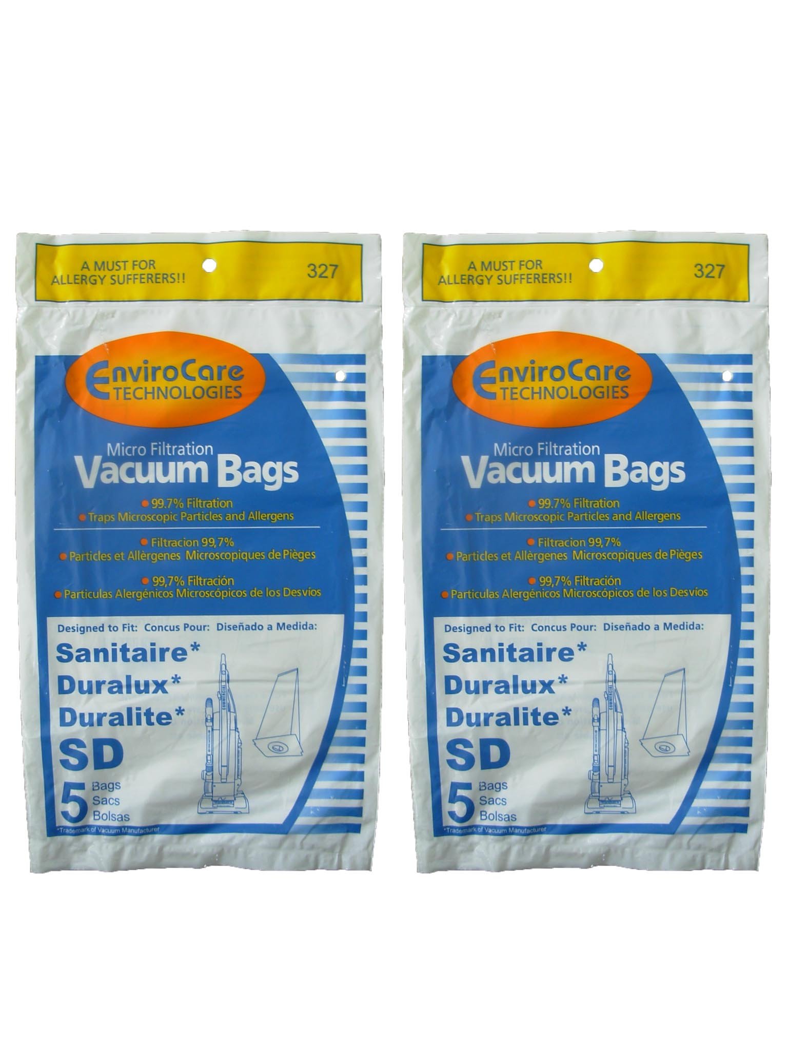 EnviroCare Replacement Vacuum Bags for Sanitaire, Duralux, and Duralite Style SD 10 Pack