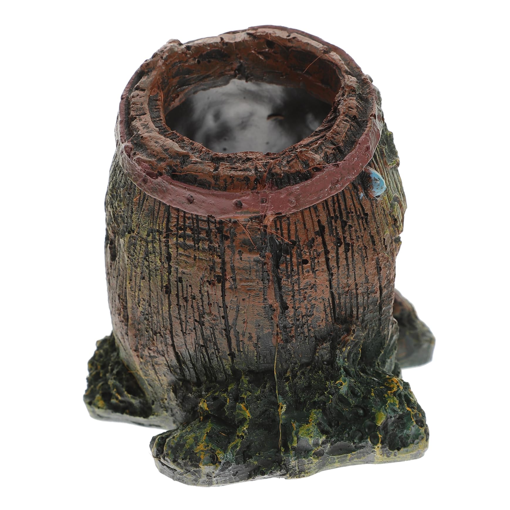 WOONEKY Aquarium Ornament Fish Tank Cave Decor Shell Wine Barrel Hideout for Fish and Reptiles