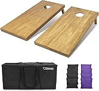 Vista 8 de GoSports 4 ft x 2 ft Regulation Size Wooden Cornhole Boards Set with Light Brown Finish - Includes Carrying Case and Bean Bags