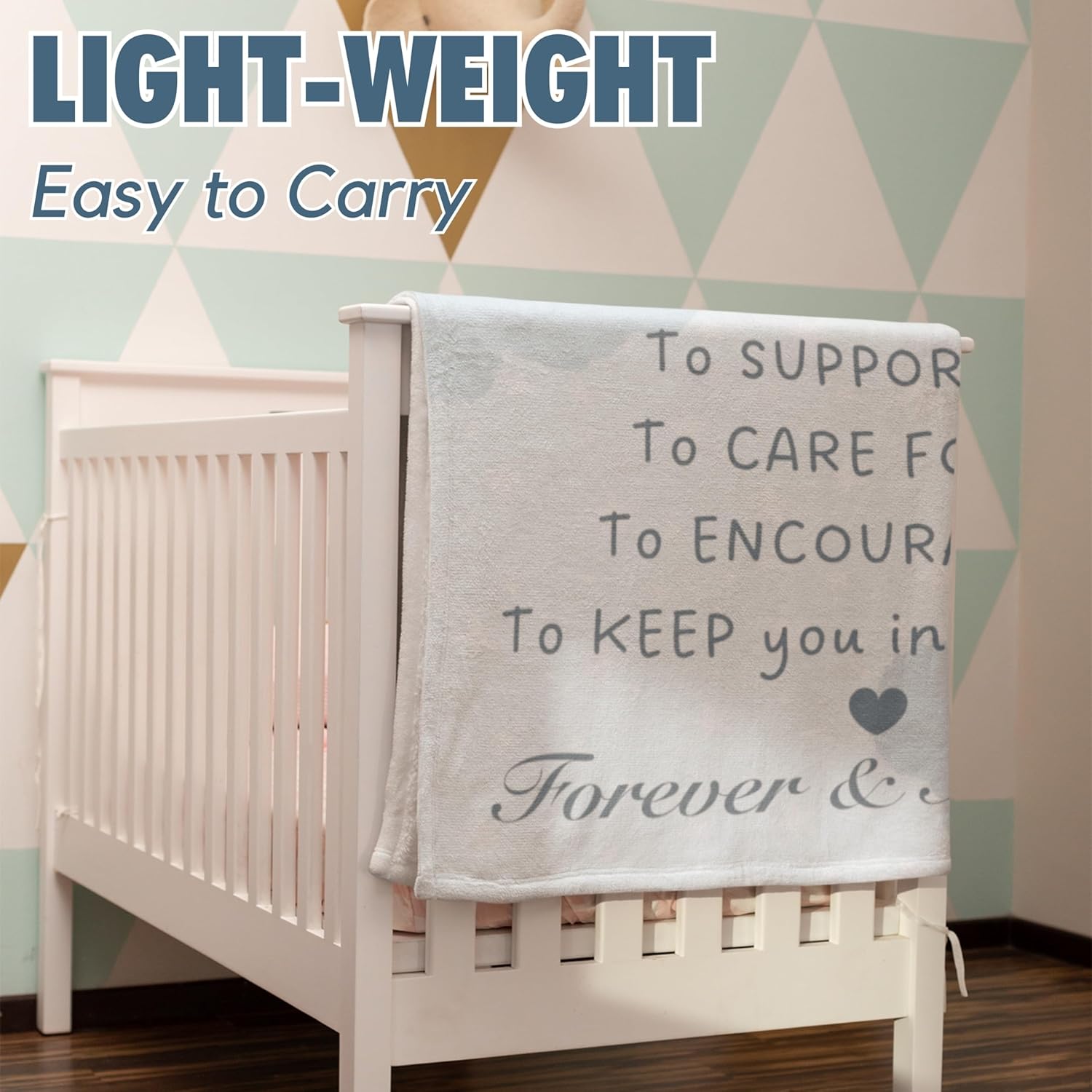 InnoBeta Godchild Gifts Blanket for Baby Girls, Boys - Baptism/Confirmation Gifts - Throw, Flannel Blanket, 30" x 36" - Image 7