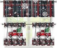 Vista 11 de Juego de 250 cortinas de cocina con bandera estadounidense para ventanas, fácil de instalar, cortinas cortas de 24 pulgadas con bolsillo para barra