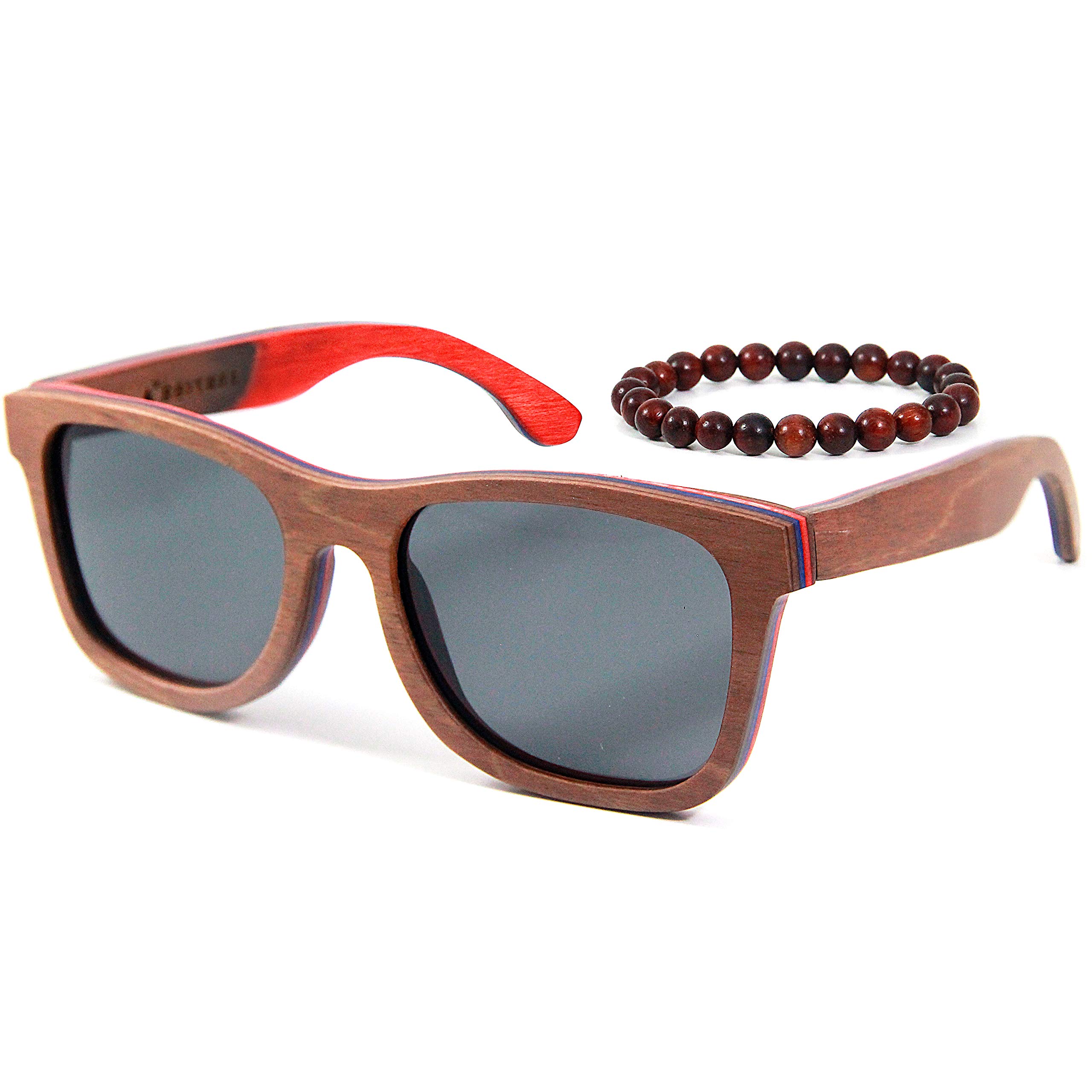 Sonnenbrille aus Holz für Männer und Frauen. Aus 100% Ahornholz