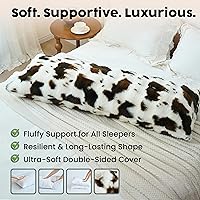 Vista 6 de OMEO Almohada de cuerpo completo esponjosa de invierno, almohada de embarazo de espuma viscoelástica, almohada de lactancia para dormir de lado