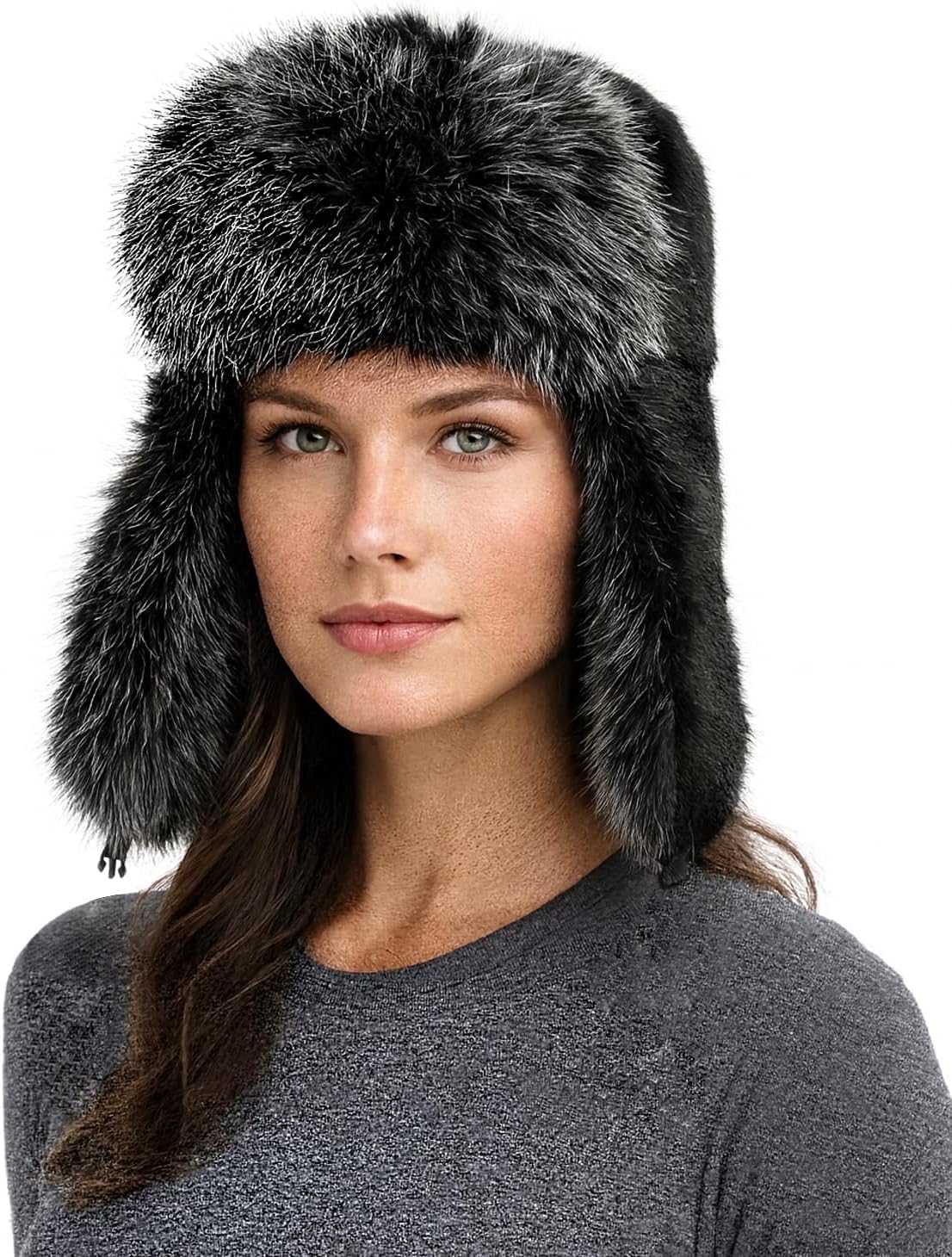 TZ Promise Men Women Winter Faux Fur Fluffy Trapper Hats Ushanka Russian Trooper with Ear Flaps Cold Weather - Image 3