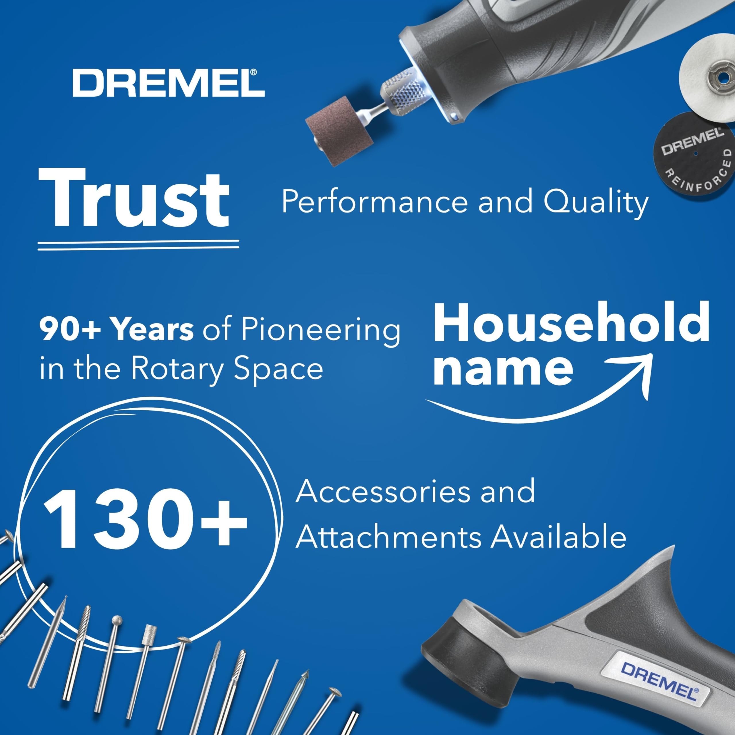 Dremel 8150 8 V Akku-Drehwerkzeug-Set mit LED-Nasenkappe und 20