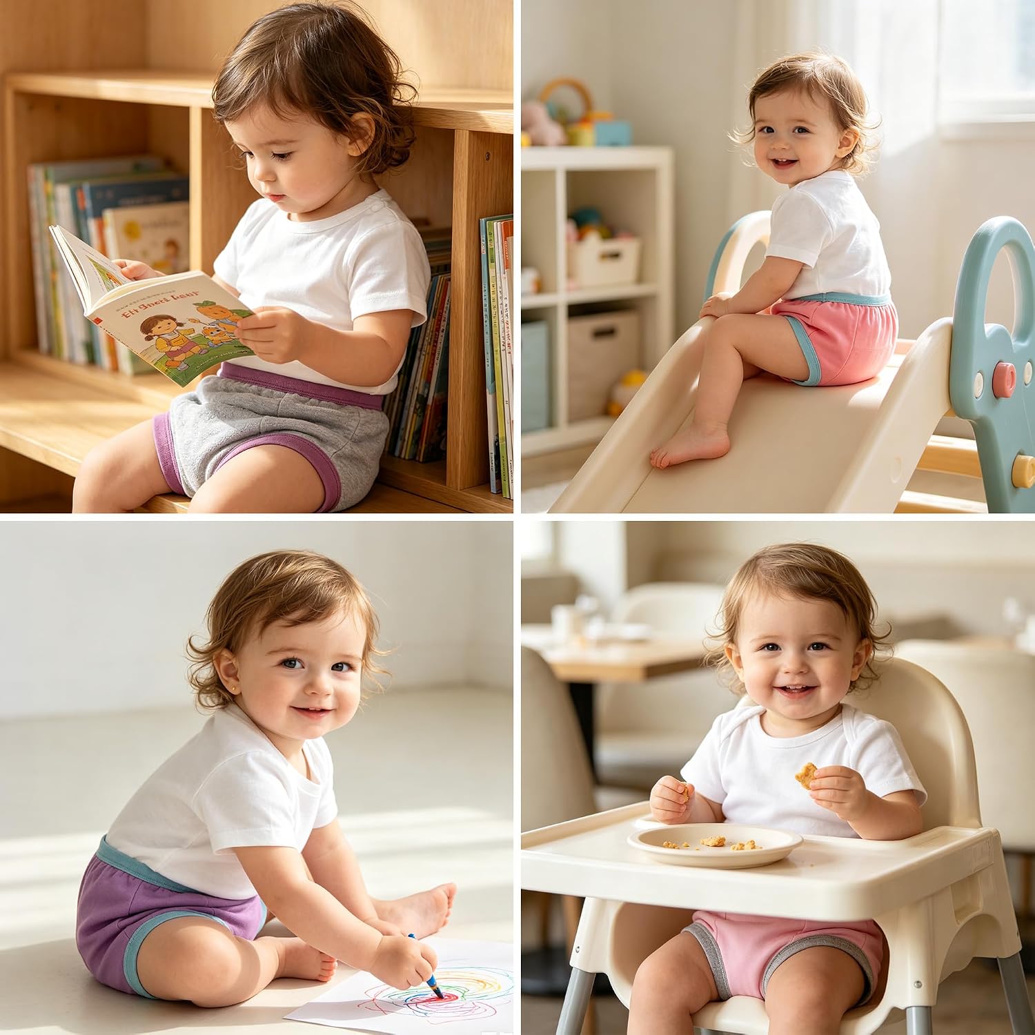 BIG ELEPHANT Toddler Potty Training Underwear, Cotton Training Pants image 2