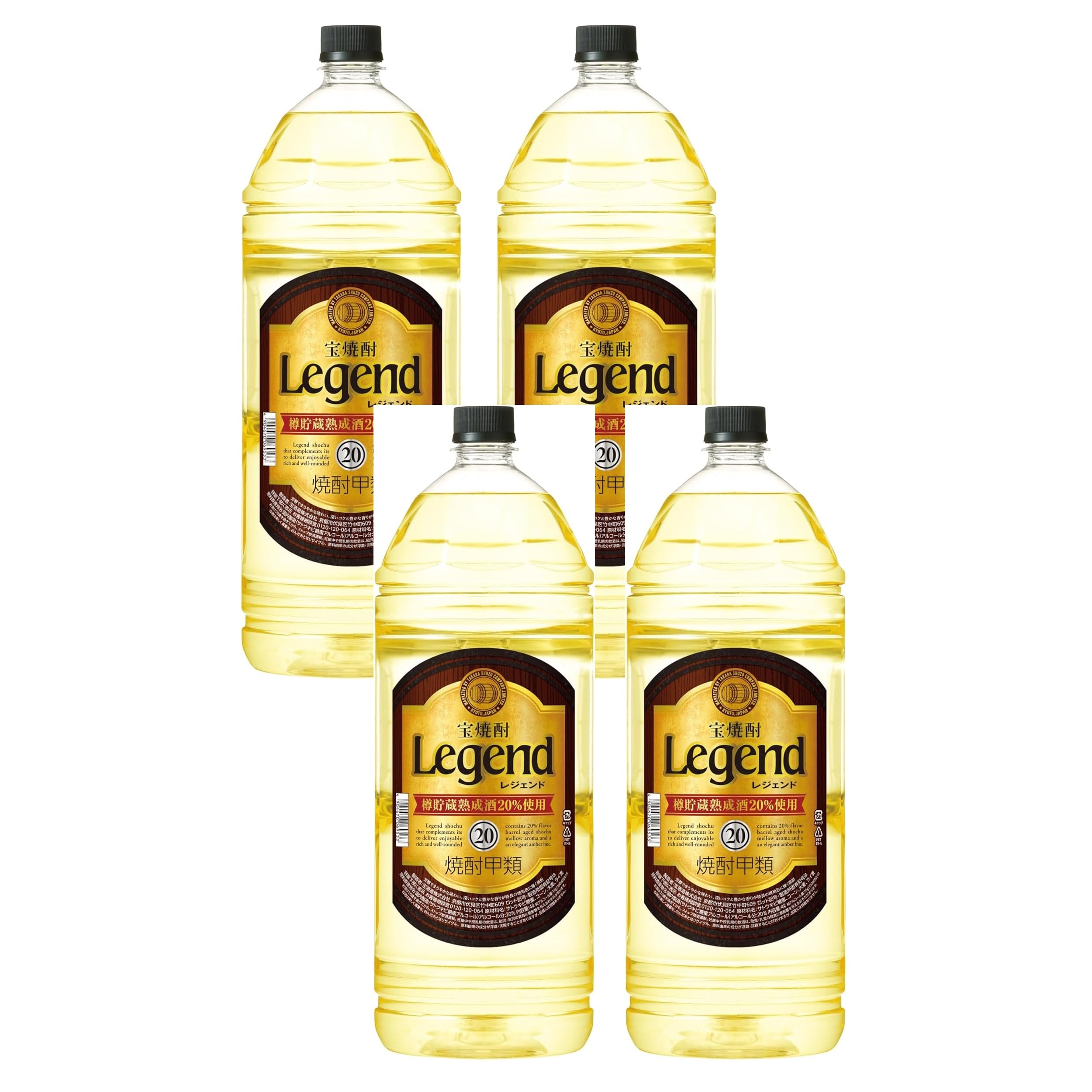 大特価！！Legend 焼酎 4000ml 4本入り Amazon.co.jp: 宝焼酎 純「レジェンド」20°4Lエコペット×4本＝1