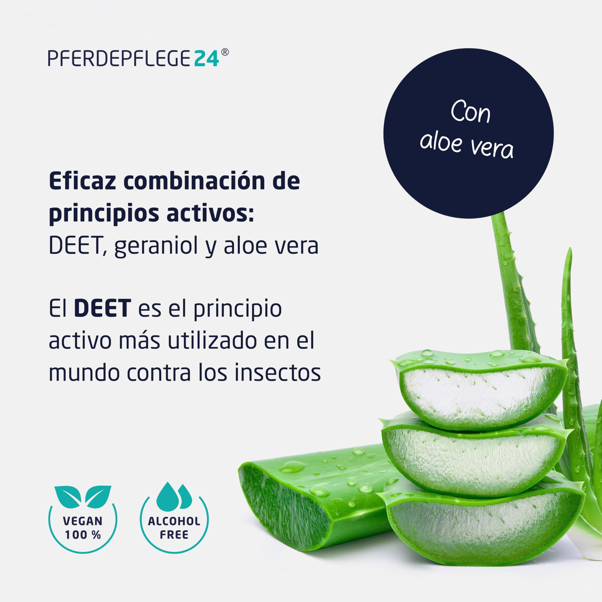 PFERDEPFLEGE24 Spray Repelente Moscas para Caballos con DEET 1000ml