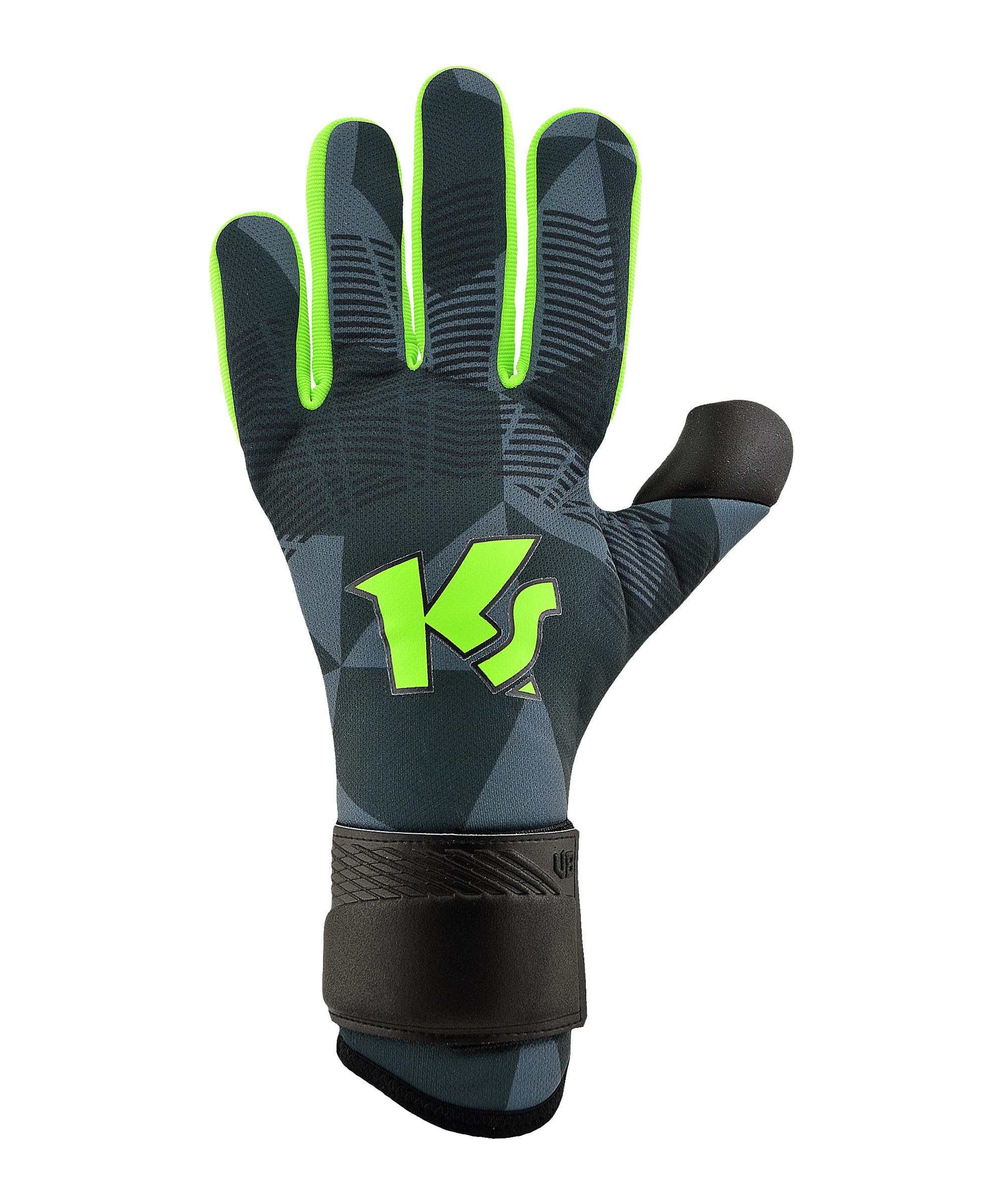 KEEPERsport Guanti da portiere Champ Prime NC, senza protezione per le dita, guanti da calcio, unisex, con linguetta, 4 mm, Black Claw, taglia: 5-11