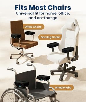Elevate Series by Everlasting Comfort Office Chair & Wheelchair Arm Pads - Memory Foam ArmRest Covers for Desk, Gaming Chair, Arm Pillow Seat Cover Cushions & Protectors to Relieve Pressure for Elbows