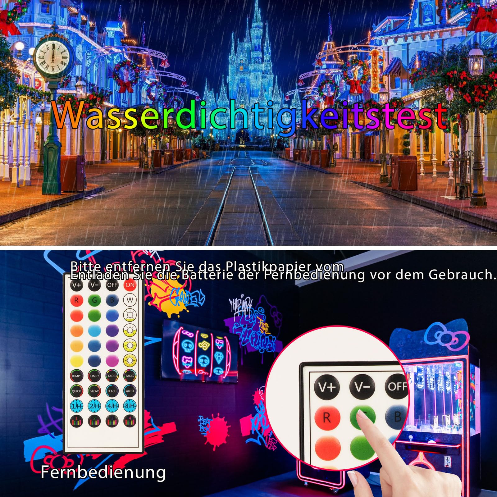 Neon LED Strip RGB Streifen 16 Farbwechselnde Schlauch IP65 Wasserdichte Flexible mit Fernbedienung APP-Steuerung für Wohnzimmer Schlafzimmer Wand Deko inklusive Netzteil (12 V,5M)