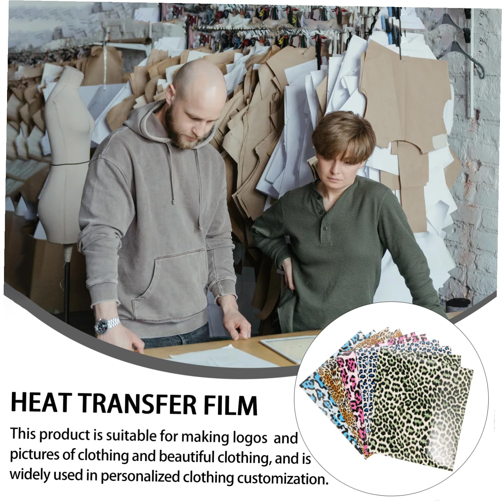 jojofuny 10blätter Teiliges Pu Heat Transfer Film Leopardmusterte Bügelfolie Für Textilien Einfache Anwendung Und Klebeeigenschaften Zum Verzieren Von T-shirts Schuhen Mützen Geeignet Für m