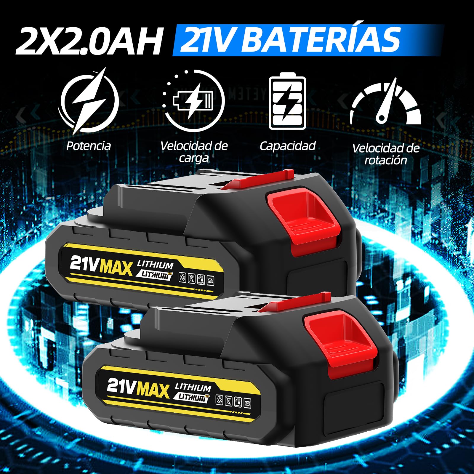 4 en 1 Podador de altura a batería Mini motosierra de 15 cm (6″) con telescópico (2,5 m) + Tijera eléctrica de 35 mm, incl. 2 baterías 21V – perfecto para cuidado de árboles y poda de ramas