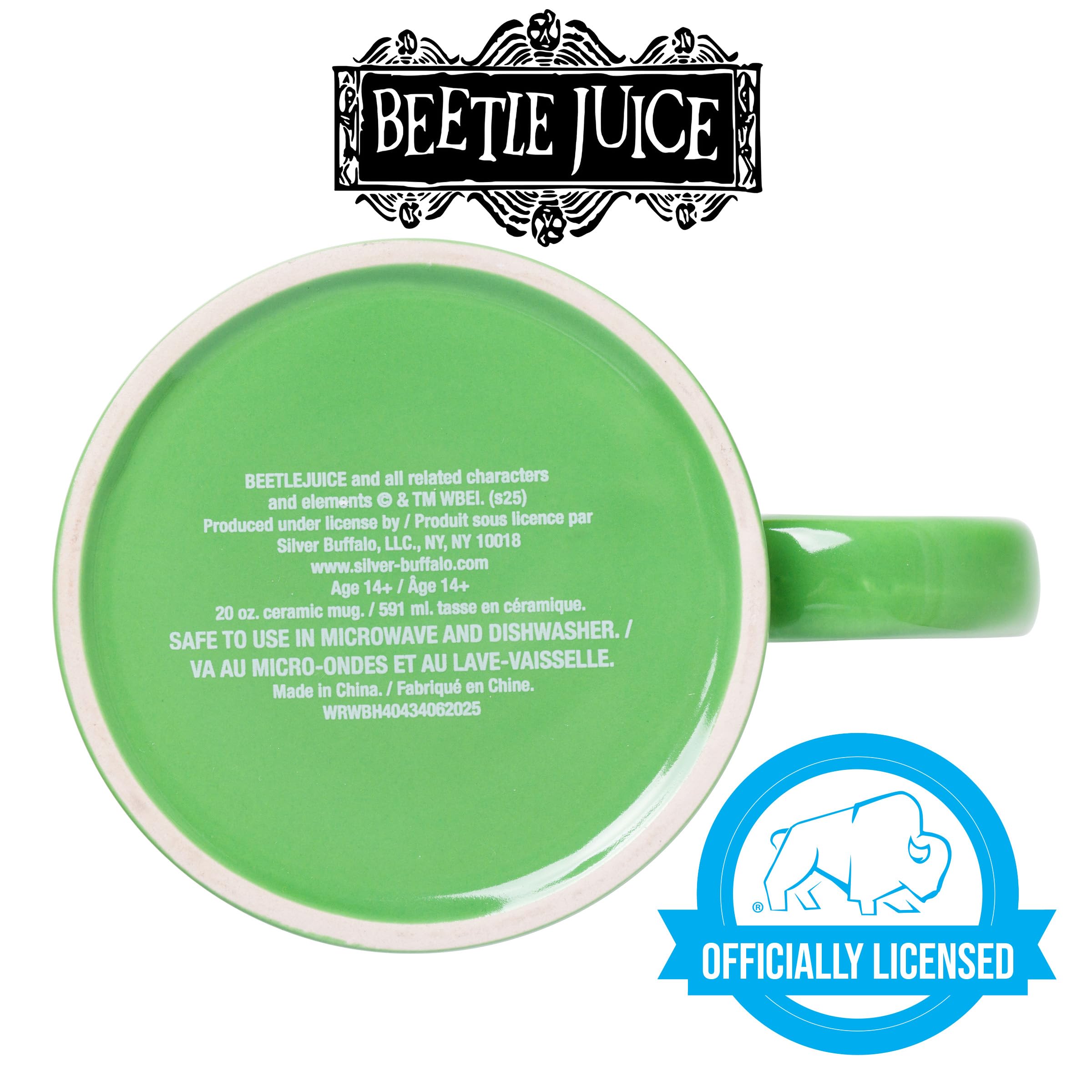 Silver Buffalo Beetlejuice It's Showtime Keramikbecher, 590 ml
