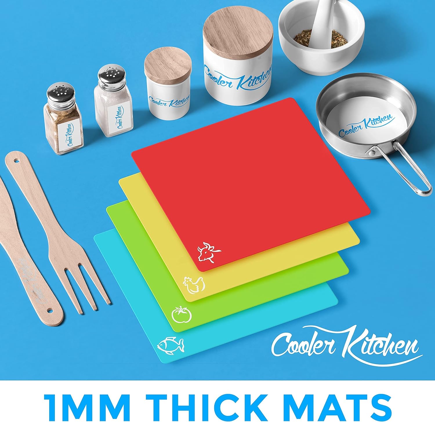 Suреr Bіg Clеаrаnсе! Extra Thick Flexible Plastic Cutting Board Mats With Food Icons & EZ-Grip Waffle Back, (Set of 4) - Chopping Board Set - Textured Waffle Grip Bottom Prevents Slipping On Most Counter Tops Bеѕt Dеаl 🛒 Extra Thick Flexible Plastic Cutting Board Mats With Food Icons & EZ-Grip Waffle Back, (Set of 4) - Chopping Board Set - Textured Waffle Grip Bottom Prevents Slipping On Most Counter Tops