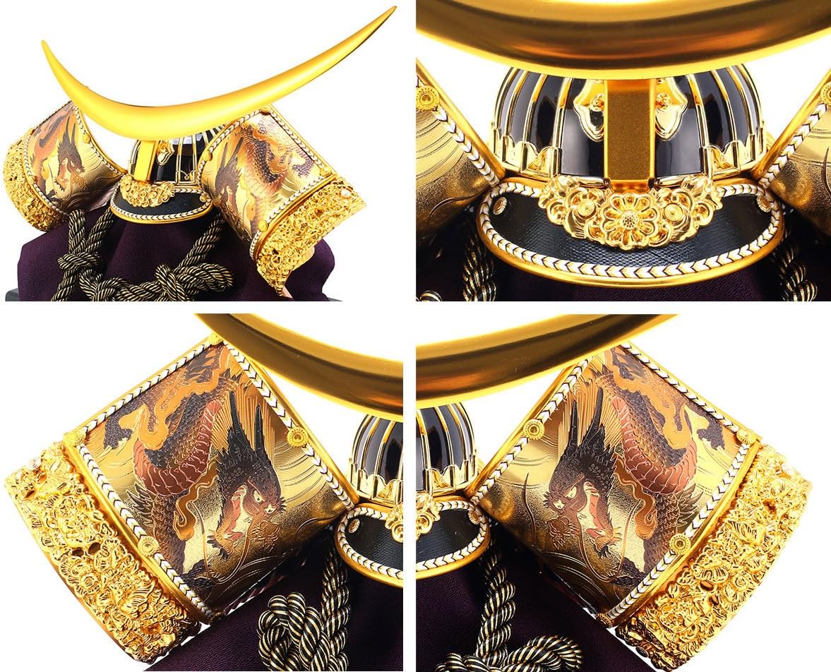 五月人形 吉徳 伊達政宗 兜 収納 飾り 三日月 ゴールド 伊達兜 12号 A
