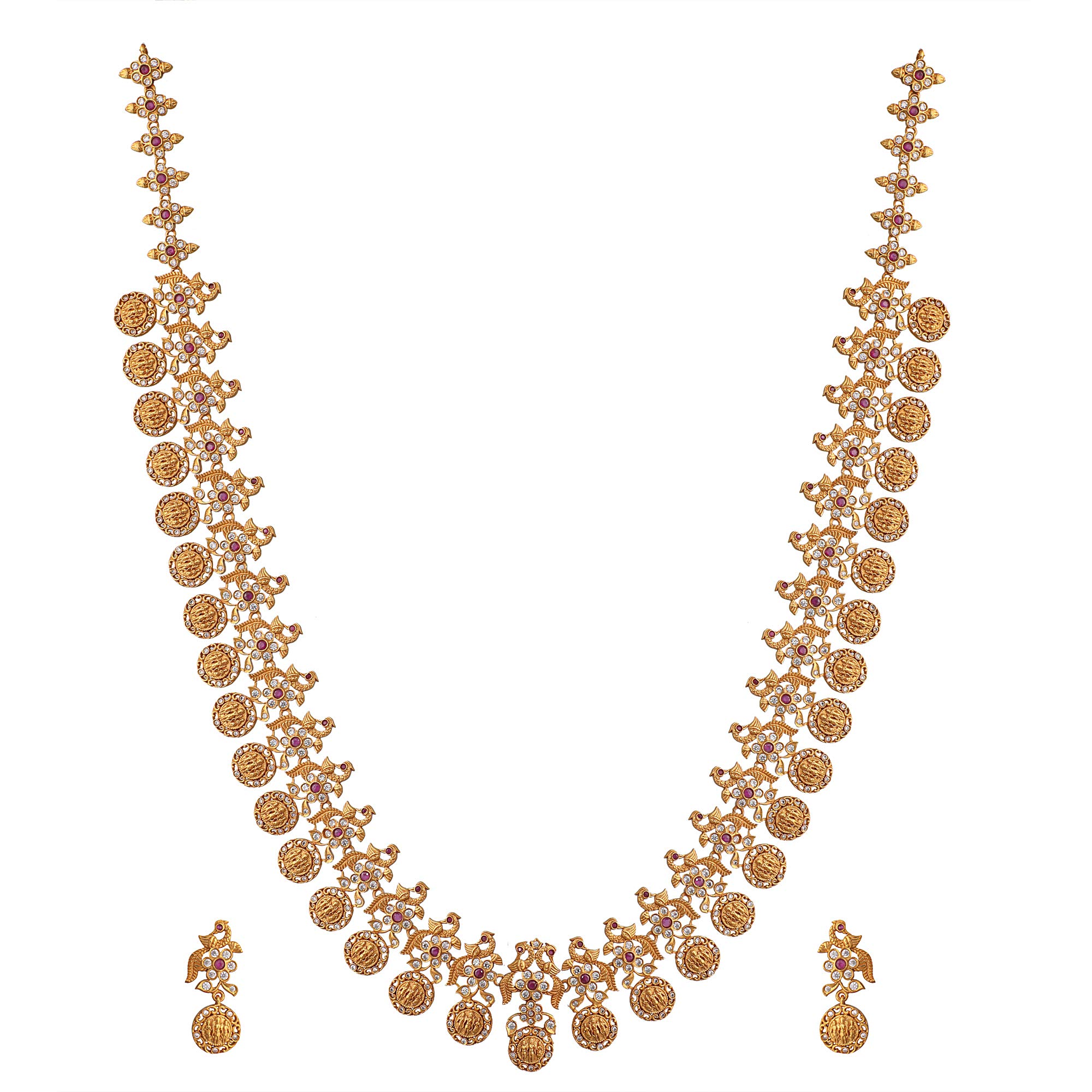 TARINIKA Antique Gold Plated Namita Long Necklace Set with Peacock design - Jewelry Set for Women Perfect for Ethnic occasions | Traditional Jewellery For Women | 1 Year Warranty* (B08MBB682M) Amazon Price History, Amazon Price Tracker