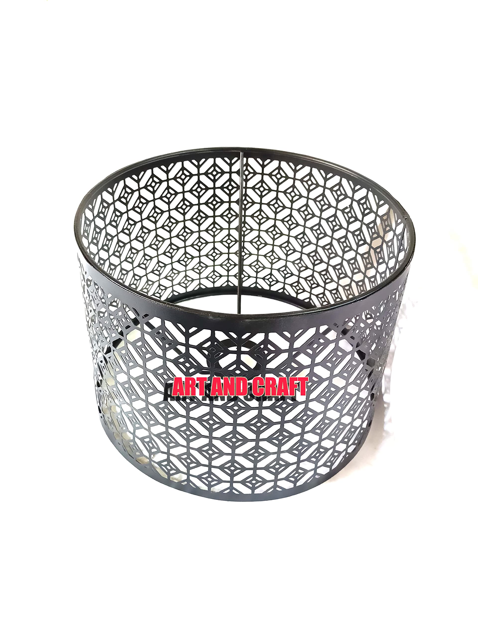 ART AND CRAFT Home Decor Black Finish Drum Lampshade for Table and Floor Lamps (12 Inches Dia) Lamp Shade for Table Lamps, Lampshade Suitable for Bedroom, Study, Living Room, and Home Decor-image-12