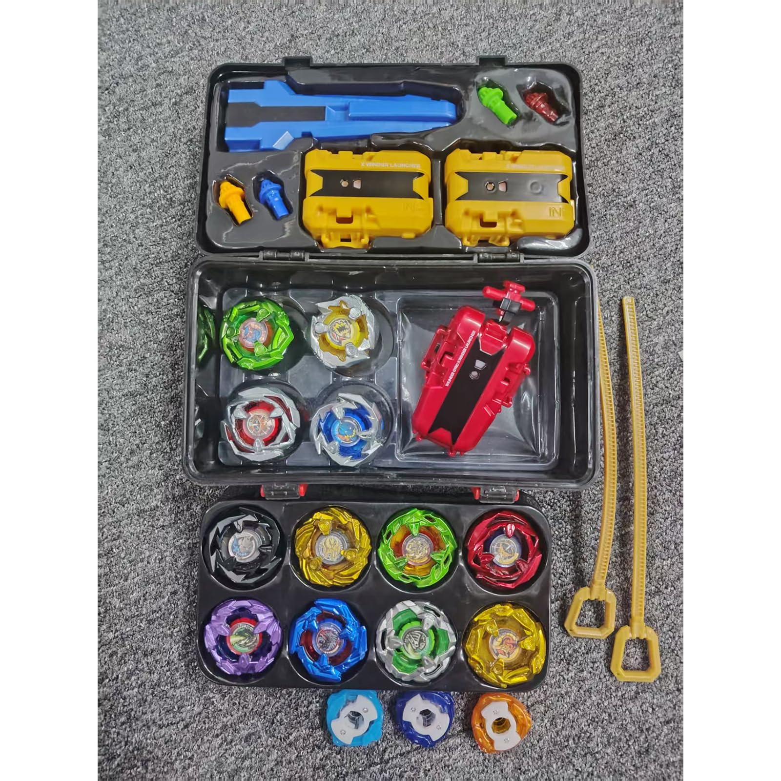 12 Peonzas De Batalla, 3 Lanzadores, 1 Asa, 3 Anillos Centrales Y 4 Bases, Juguete, Regalo De Cumpleaños, AA