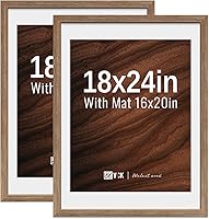 Vista 52 de VCK Paquete de 2 portarretratos de 8 x 10 pulgadas, roble natural, madera de alta gama con vidrio templado, para fotos de 5 x 7 pulgadas