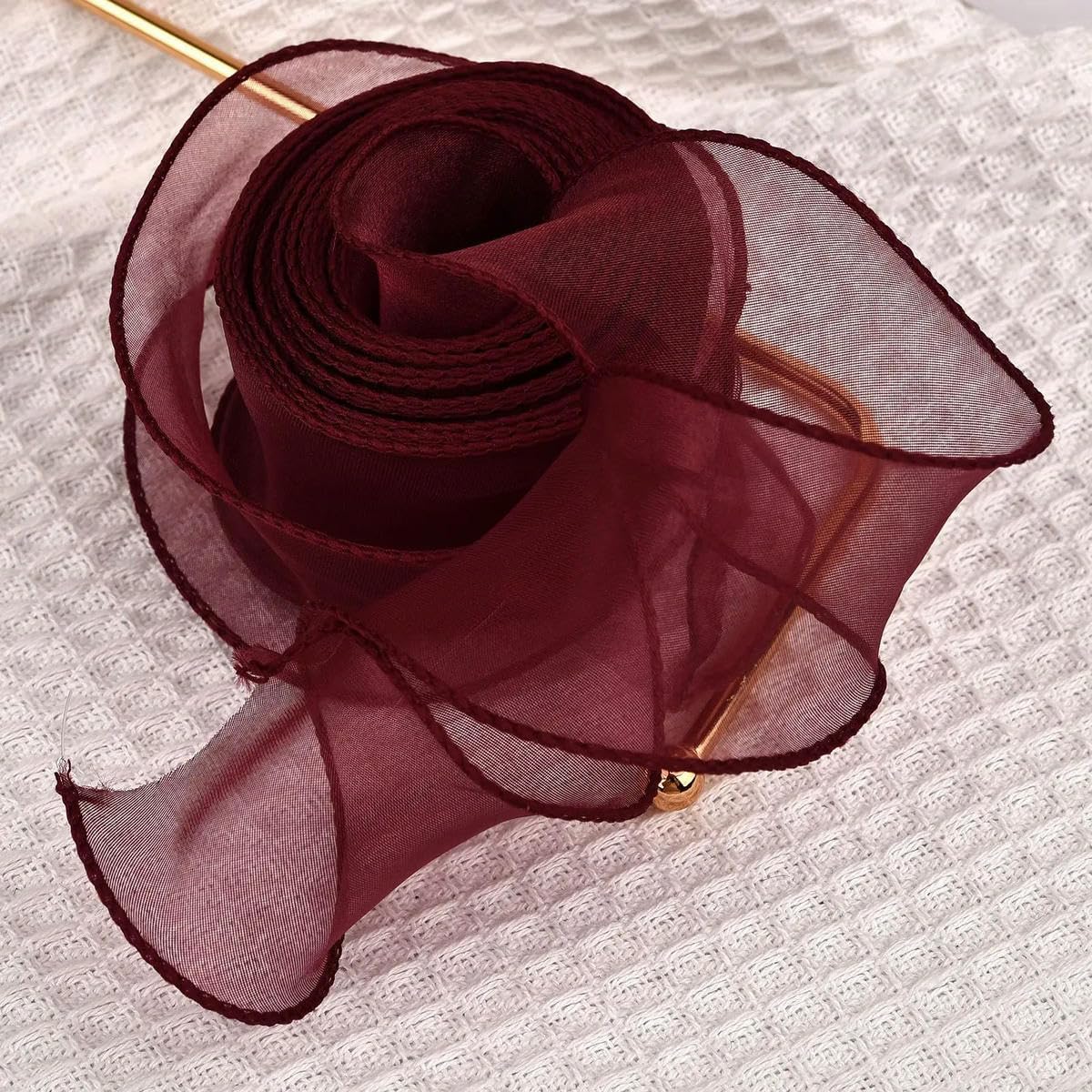 VICIYOO 4cm Fishtail Organza Yarn Ribbon Wave Edge Lace DIY Bouquet Packaging Bow Wedding Decoration Sewing Fabric Decor